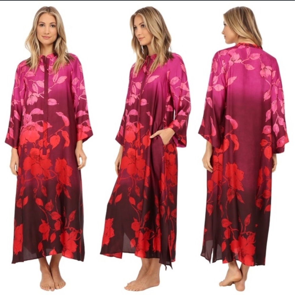 Natori Floral Ombré Caftan size Medium
